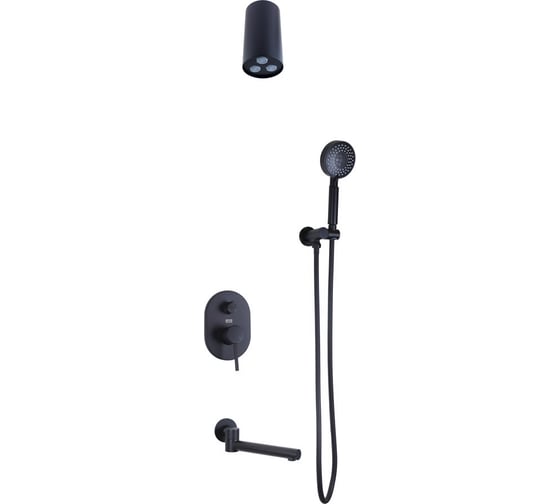Изображение товара Душевой комплект встраиваемый Bronze de Luxe SCANDI черный 14582-501B