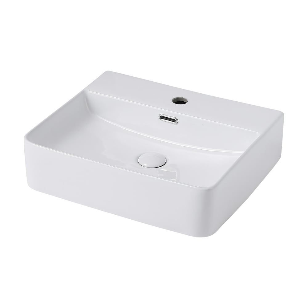 Изображение товара Накладная керамическая раковина ABBER Rechteck белая для ванной