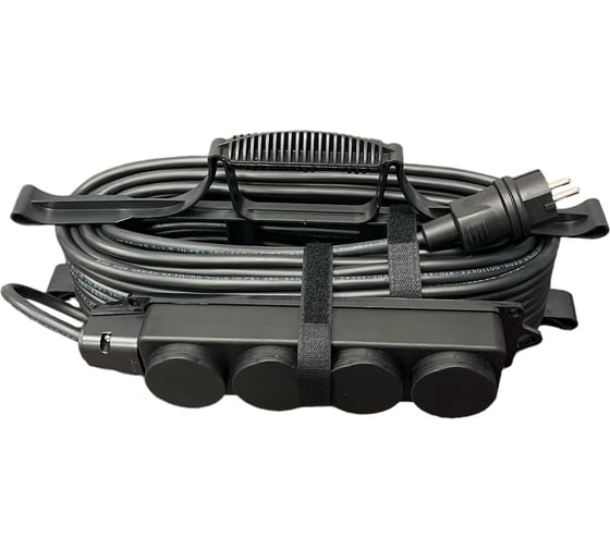 Изображение товара Силовой удлинитель на рамке iTOK с заземлением, серии iconnect КГтп-ХЛ 3x1,5 мм, 4 гнезда, ip44, гост, 30 м i-CONNECT-SUR-KG-315-4-44-30