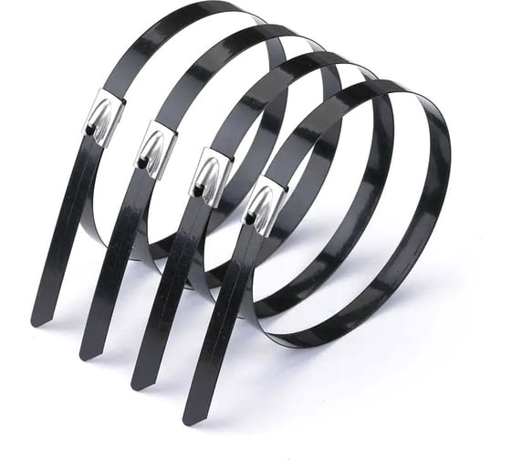 Изображение товара Хомут HLT нержавеющая сталь AISI 316 с полимерным покрытием, 4.6x500 мм, 100 шт. 084-01-509