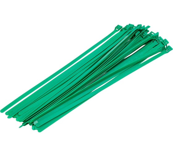Изображение товара Кабельные стяжки с горизонтальным замком HLT КСГ 8.8х400 мм, зеленые, 100 шт. 084-07-232