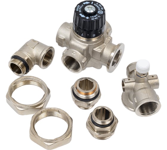 Изображение товара Насосно-смесительный узел STOUT с термостатическим клапаном без насоса SDG-0120-001000 RG008TIGHRAAUB