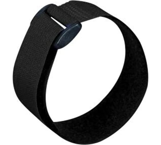 Изображение товара Хомуты-липучки с пластиковой пряжкой HLT 20х450 мм, черный, 20 шт. 084-07-359