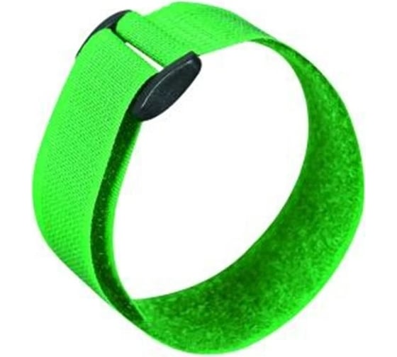 Изображение товара Хомуты-липучки с пластиковой пряжкой HLT 20х450 мм, зеленая, 20 шт. 084-07-361