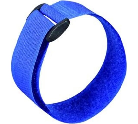 Изображение товара Хомуты-липучки с пластиковой пряжкой HLT 20х450 мм, синий, 20 шт. 084-07-362
