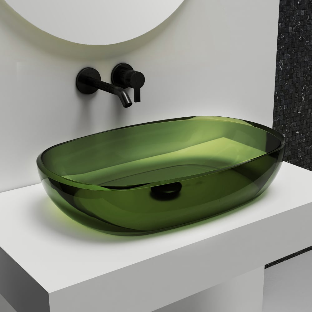 Изображение товара Накладная прозрачная раковина ABBER Kristall зеленая AT2805Emerald Изображение товара Накладная прозрачная раковина ABBER Kristall зеленая AT2805Emerald