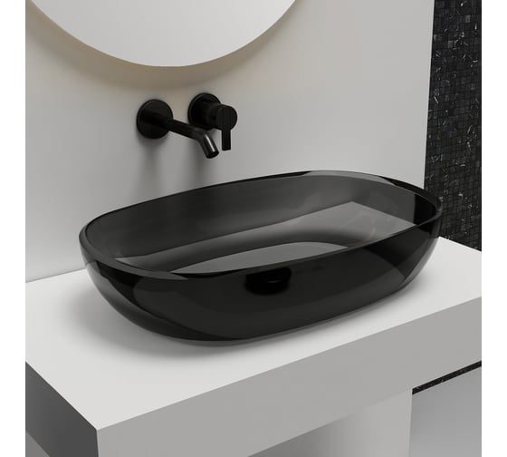 Изображение товара Накладная прозрачная раковина ABBER Kristall AT2805Onyx