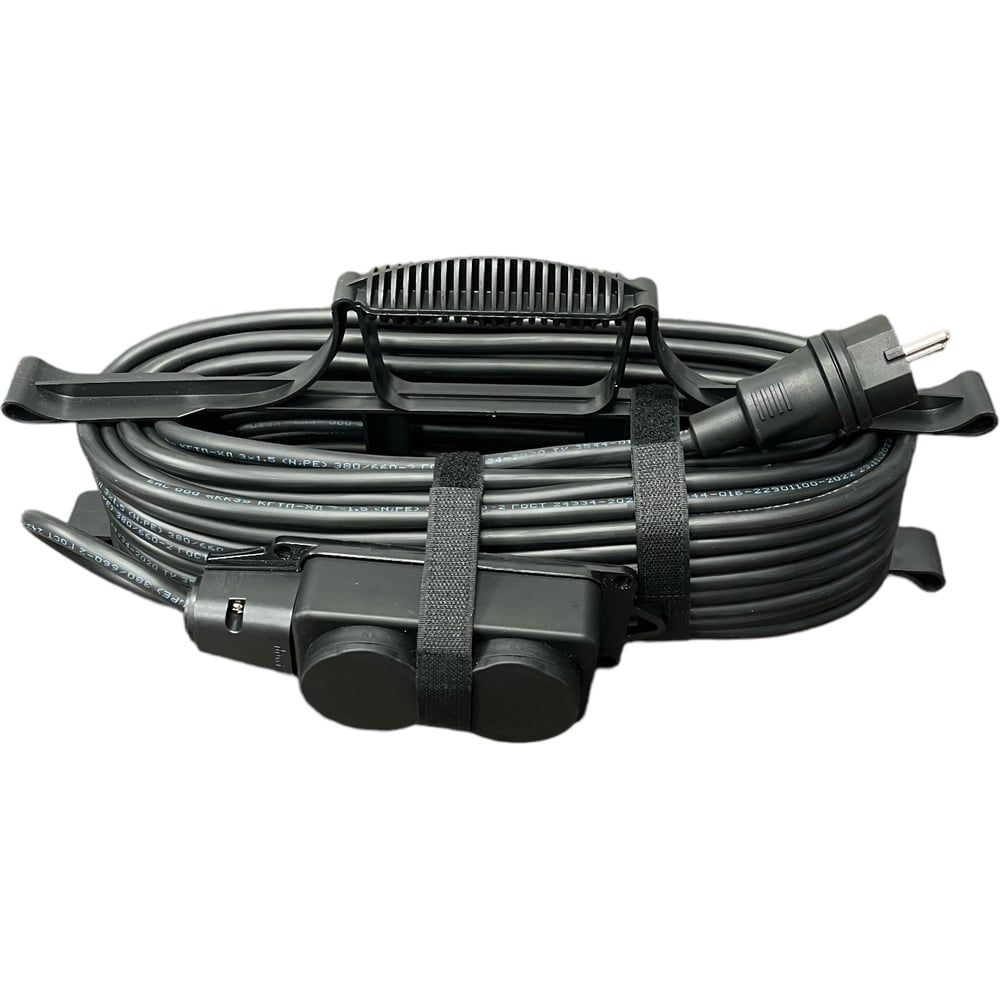 Изображение товара Силовой удлинитель iTOK на рамке с заземлением, IP44, 10 м, 2 розетки