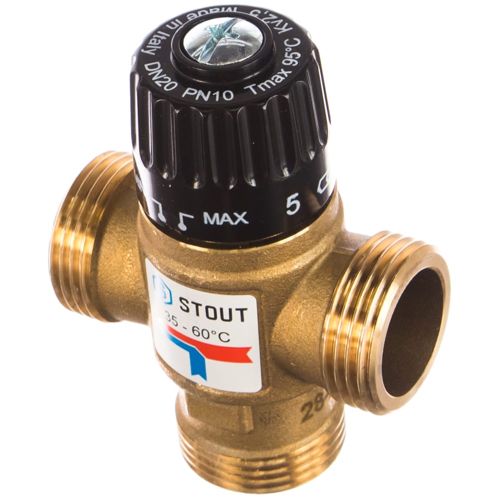 Термостатический клапан STOUT клапан термостатический stout svt 0005 000015 1 2 осевой