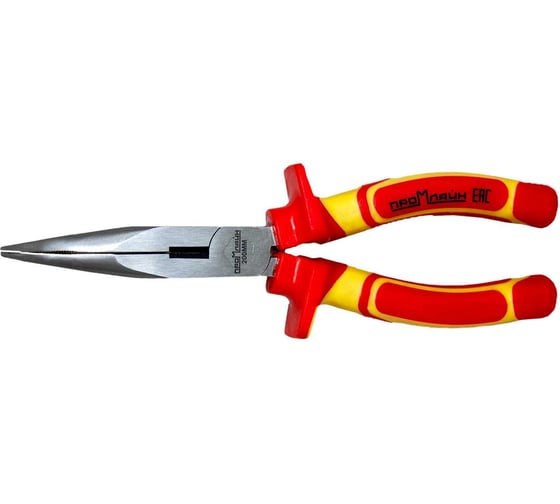 Изображение товара Длинногубцы Промлайн диэлектр. изогнутые 200мм, до 1000в с двухкомп.рук. сталь cr-v ПЛ0210206200_023