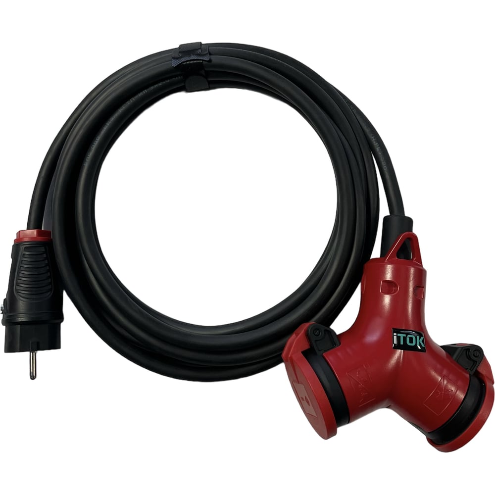 Изображение товара Силовой удлинитель iTOK iconnect pro с заземлением на 2 гнезда IP44