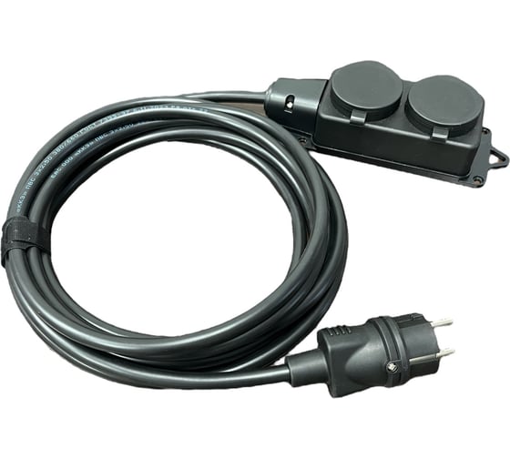 Изображение товара Силовой удлинитель iTOK без земли серии iconnect ПВС 2x1,5 мм, 2 гнезда, ip44, гост, 7 м i-CONNECT-SU-PVS-215-2-44-7