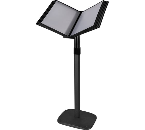 Изображение товара Напольная демосистема Staff на 10 панелей, черные панели а4, регулируемая высота 238335