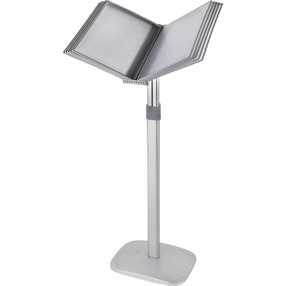 Изображение товара Напольная демосистема Staff на 10 панелей, серые панели А4, регулируемая высота