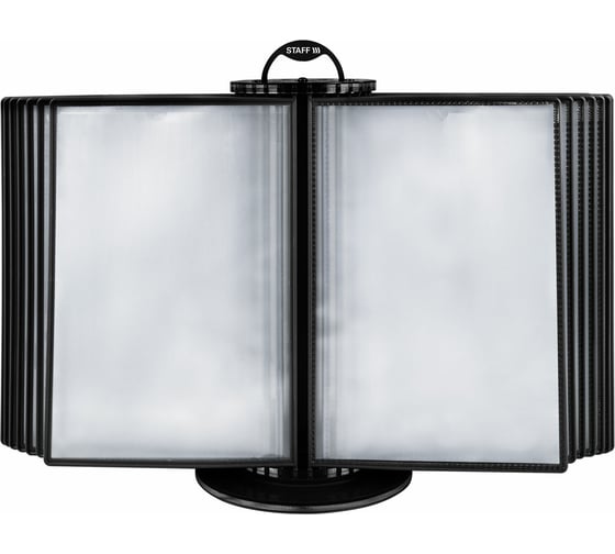 Изображение товара Вращающаяся настольная демосистема Staff с 30 черными панелями а4 238333