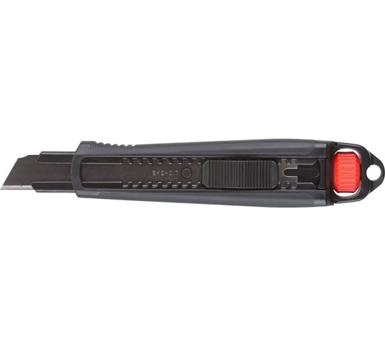 Изображение товара Технический нож FIT Профи 18 мм, усиленный, прорезиненный, 2-х сторонняя автофиксация, доп. вращающийся зажим 10322