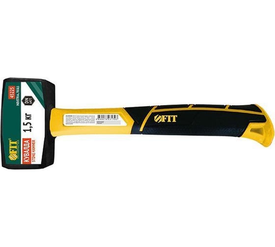 Изображение товара Кованая кувалда FIT Профи фибергласовая усиленная ручка, 1.5 кг 45225