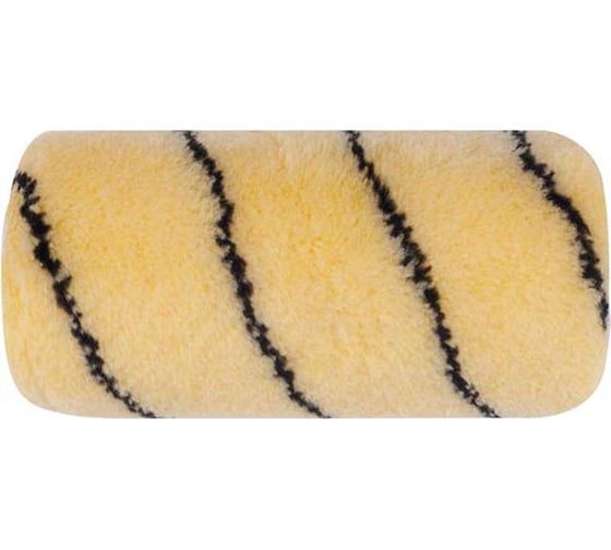 Изображение товара Сменный ролик миди FIT полиакриловый, бежевый с черной полосой, диаметр 30/51 мм, ворс 10.5 мм, 100 мм 02627