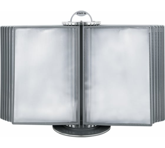 Изображение товара Вращающаяся настольная демосистема Staff с 30 серыми панелями а4 238332