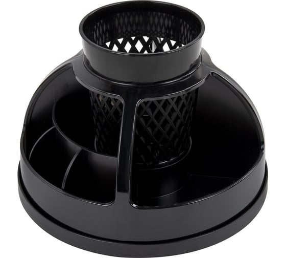 Изображение товара Настольная подставка-органайзер Staff attraction 9 отделений, вращающаяся, черная 238319