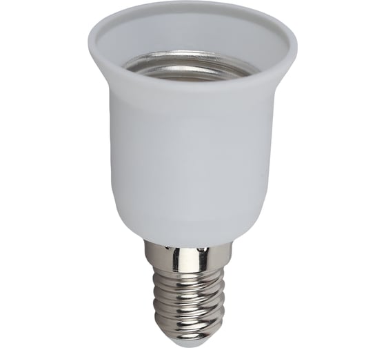 Изображение товара Переходник ЭРА E14-E27, пластик, белый Б0043743