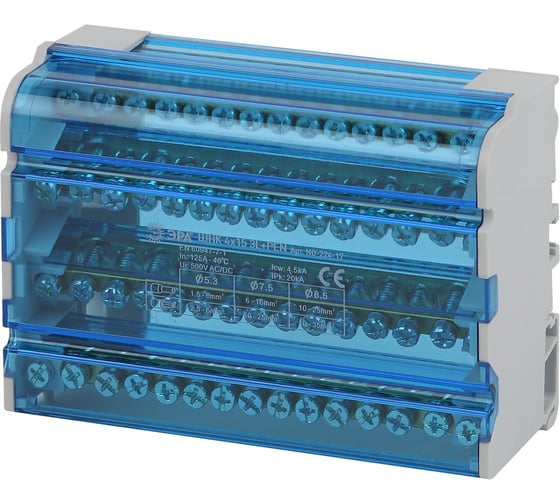 Изображение товара Шины на DIN-рейку ЭРА NO-224-17 в корпусе ШНК 4х15 3L+PEN Б0043935
