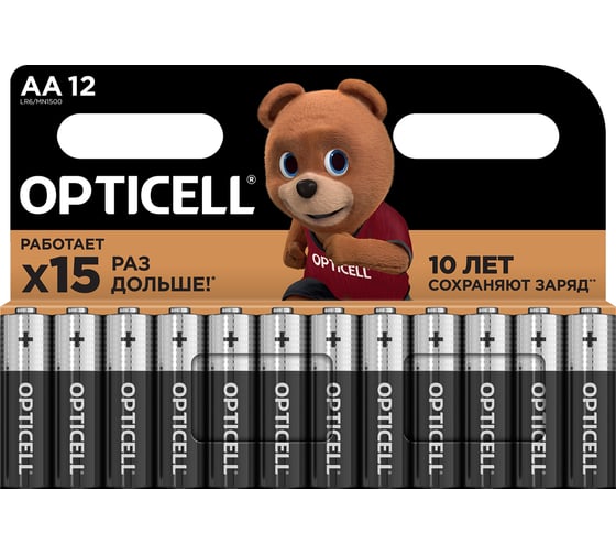 Изображение товара Батарейки OPTICELL AA 12шт 6051010