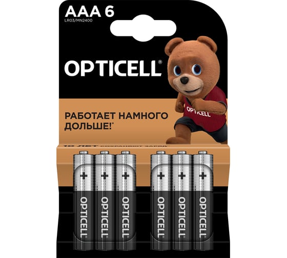 Изображение товара Батарейки Opticell AAA 6шт 5051007