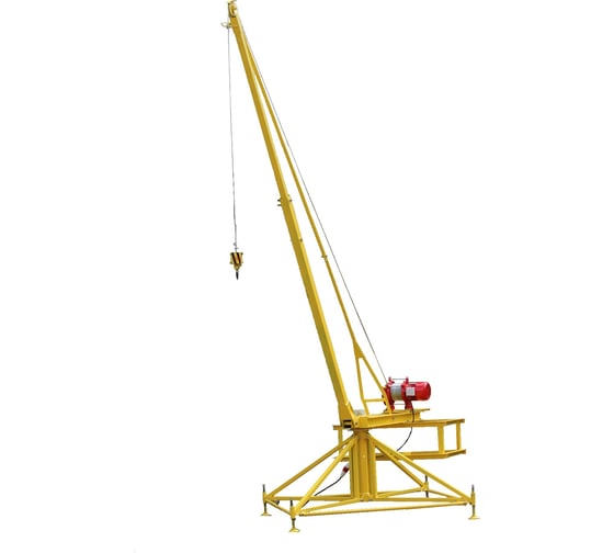 Изображение товара Стреловой поворотный кран Комплан типов Пионер и Мастер модель КСП-500, без груза, без колес, высота подъема 80 м 4687204327360