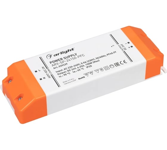 Изображение товара Блок питания Arlight ARV-SP-24150-PFC 1шт 039239