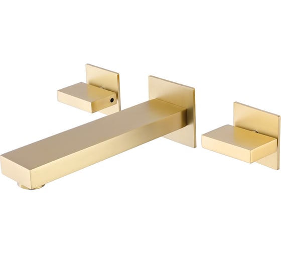 Изображение товара Смеситель скрытого монтажа для раковины ABBER Daheim матовое золото AF82122G