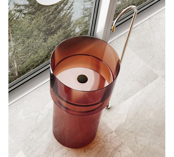 Изображение товара Отдельно стоящая прозрачная раковина ABBER Kristall AT2701Opal