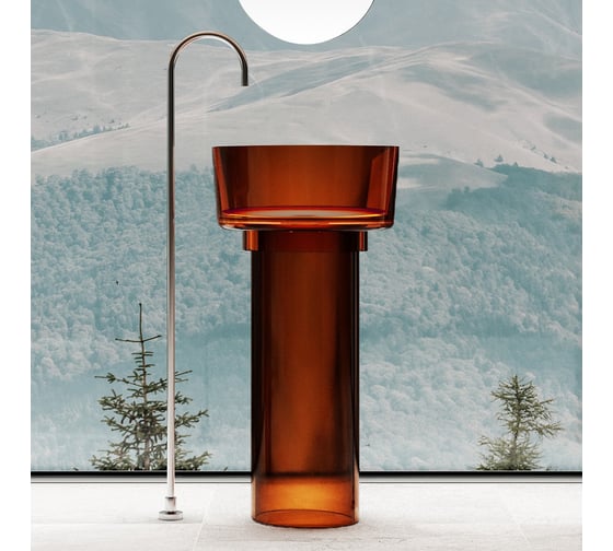 Изображение товара Отдельно стоящая прозрачная раковина ABBER Kristall AT2702Opal-H