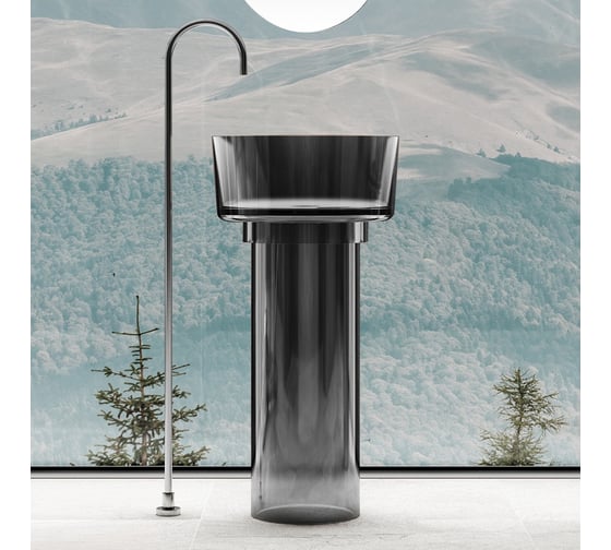 Изображение товара Отдельно стоящая прозрачная раковина ABBER Kristall AT2702Onyx-H