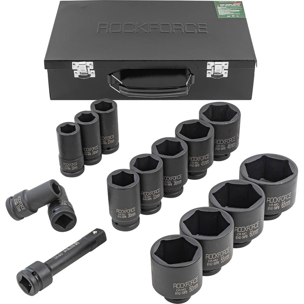 Изображение товара Набор головок ударных глубоких Rockforce 14пр., 3/4", 6гр., в кейсе RF-6142-5MPB RF-6142-5MPB(54997) Изображение товара Набор головок ударных глубоких Rockforce 14пр., 3/4", 6гр., в кейсе RF-6142-5MPB RF-6142-5MPB(54997)
