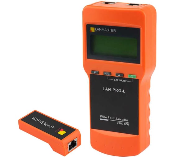 Изображение товара Кабельный тестер LANMASTER с LCD дисплеем и функцией измерения длины LAN-PRO-L