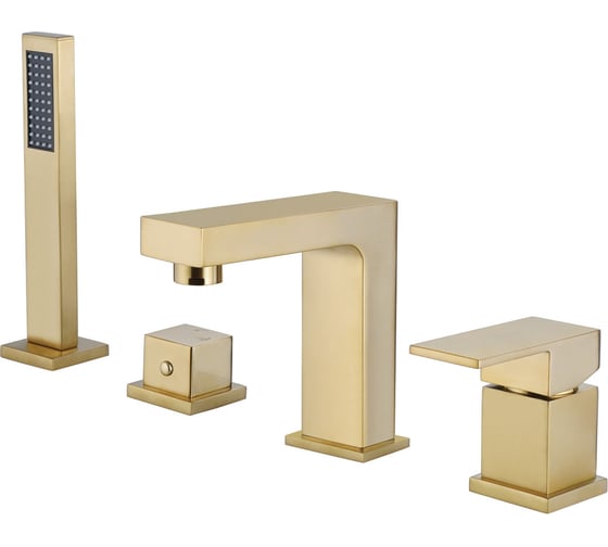 Изображение товара Смеситель на борт ванны ABBER Daheim золото матовое AF8213G