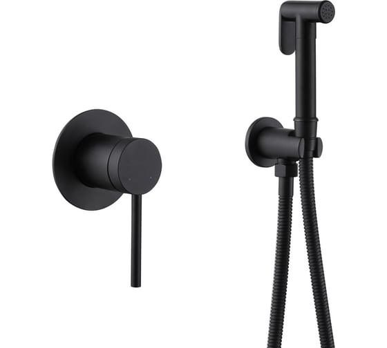 Изображение товара Смеситель с гигиеническим душем ABBER Emotion черный матовый AF8825B