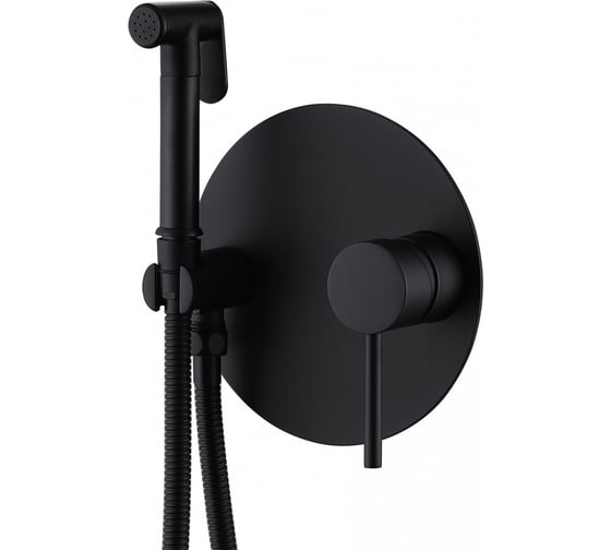 Изображение товара Смеситель с гигиеническим душем ABBER Emotion черный матовый AF8826B