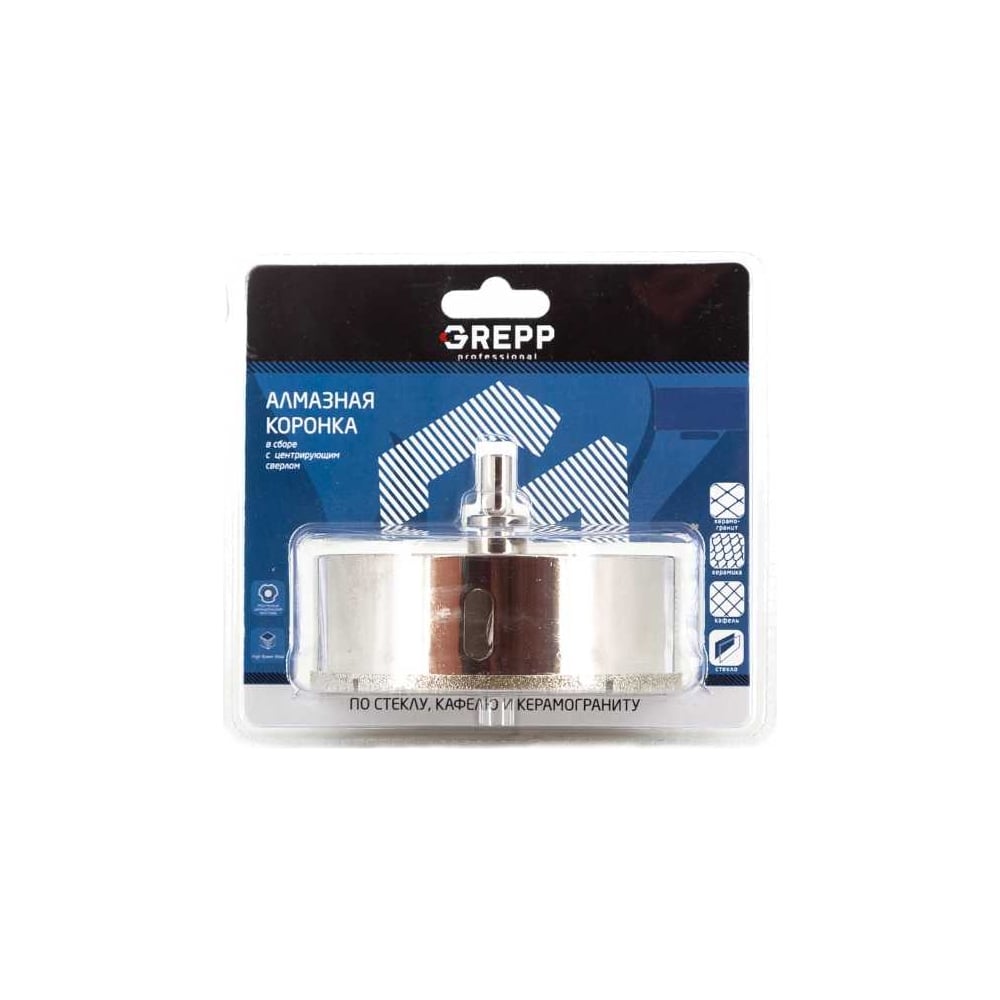 Изображение товара Коронка алмазная сверлильная для стекла, мрамора, керамогранита, кафеля 102 мм Ladina 403-0110