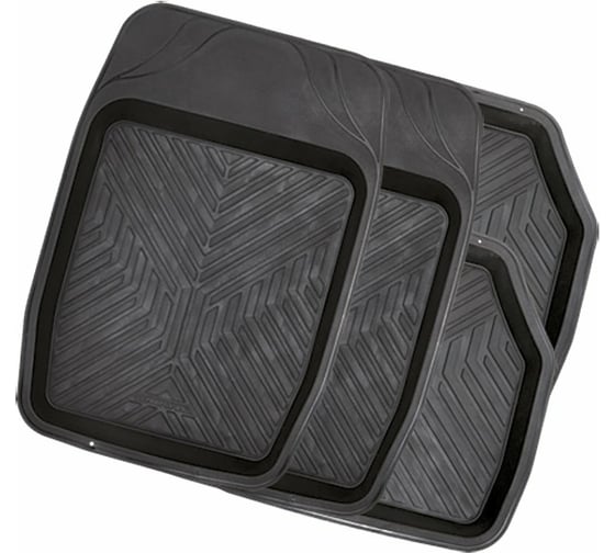 Изображение товара Коврики автомобильные AUTOPROFI универсальные, морозостойкие, комплект из 4 предметов, чёрный TER-150 BK