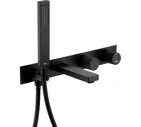 Изображение товара Смеситель скрытого монтажа для ванны ABBER Rund черный матовый AF8730B