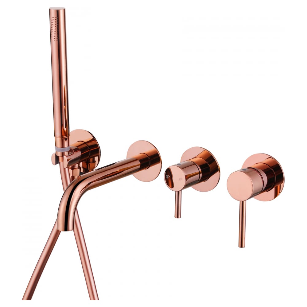 Изображение товара Смеситель скрытого монтажа для ванны ABBER Kreis розовое золото AF8130RG