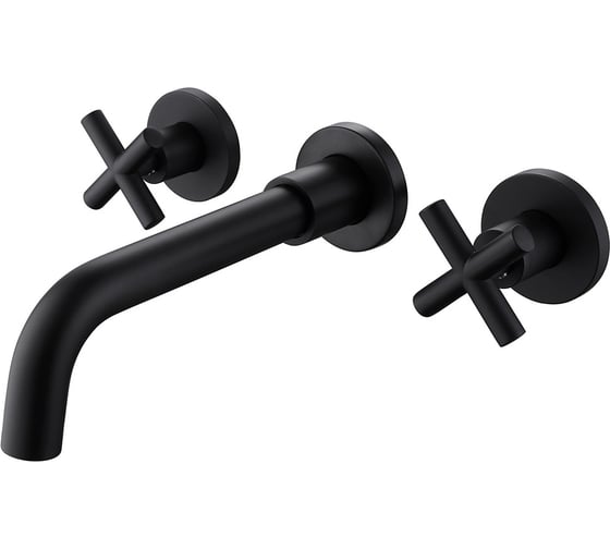 Изображение товара Смеситель скрытого монтажа для раковины ABBER Kreis черный матовый AF81121B