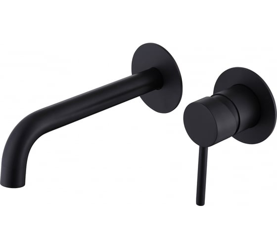 Изображение товара Смеситель скрытого монтажа для раковины ABBER Kreis черный матовый AF8112B