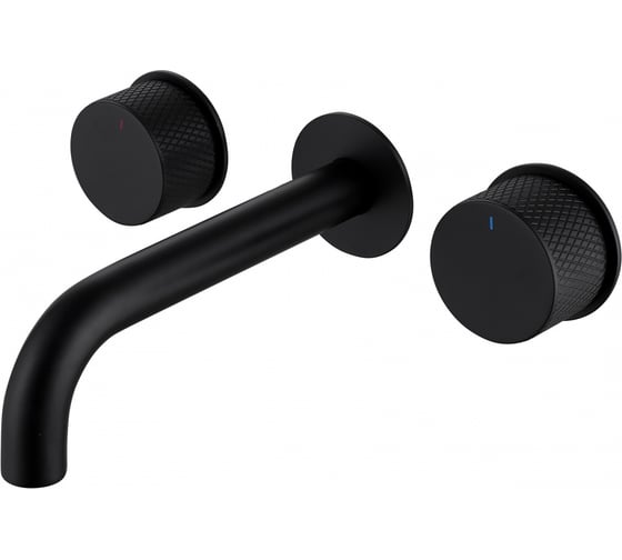 Изображение товара Смеситель скрытого монтажа для раковины ABBER Kreis черный матовый AF81122B