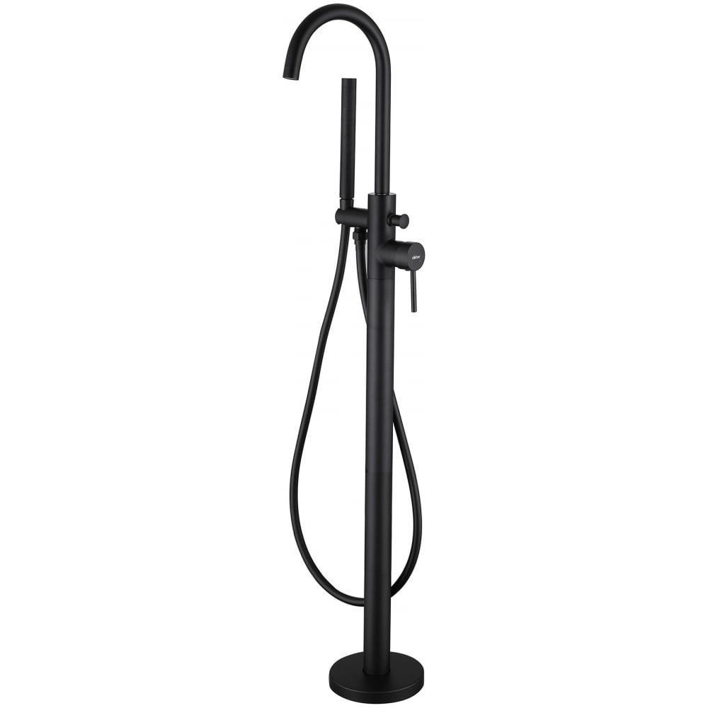 Изображение товара Напольный смеситель для ванны ABBER Wasser Kreis черный матовый AF8115B