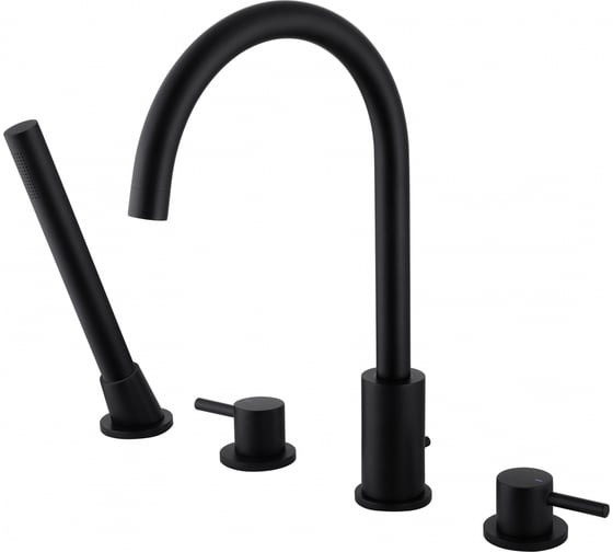 Изображение товара Смеситель на борт ванны ABBER Wasser Kreis черный матовый AF8113B