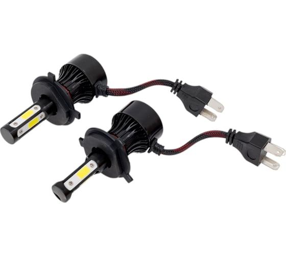 Изображение товара Автолампа SKYWAY LED, H4, 12/24V, 28W, 6000K, 4000Lm, 2-контактная, 2 шт, радиатор+вентилятор охлаждения S08701007