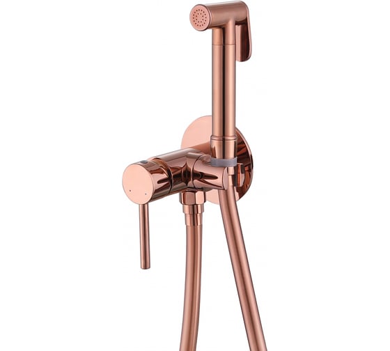Изображение товара Смеситель с гигиеническим душем ABBER Wasser Kreis розовое золото AF8125RG